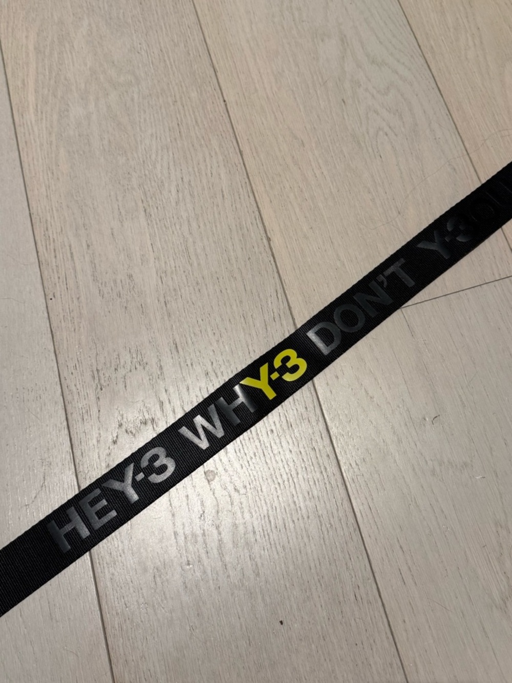 Y-3 Black Strap with Yellow 'Y-3' Accent